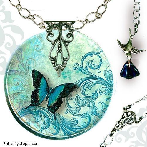 Blue Butterfly Necklace – Sophia James Designs