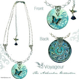 Teal Flight of the Butterfly Necklace