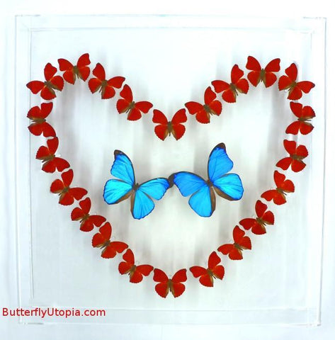 Red Heart Butterflies