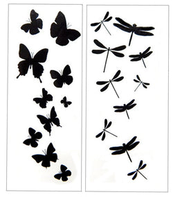 Temporary Fake Butterfly Tattoos - 5 sheets (25 tattoos), Colorful  Butterflies