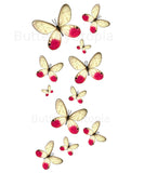 pink butterfly tattoos